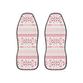 Light pastel aztec print car seat covers, set of two shown side by side