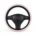 Light pastel aztec print steering wheel cover, front view