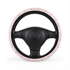 Light pastel aztec print steering wheel cover, front view