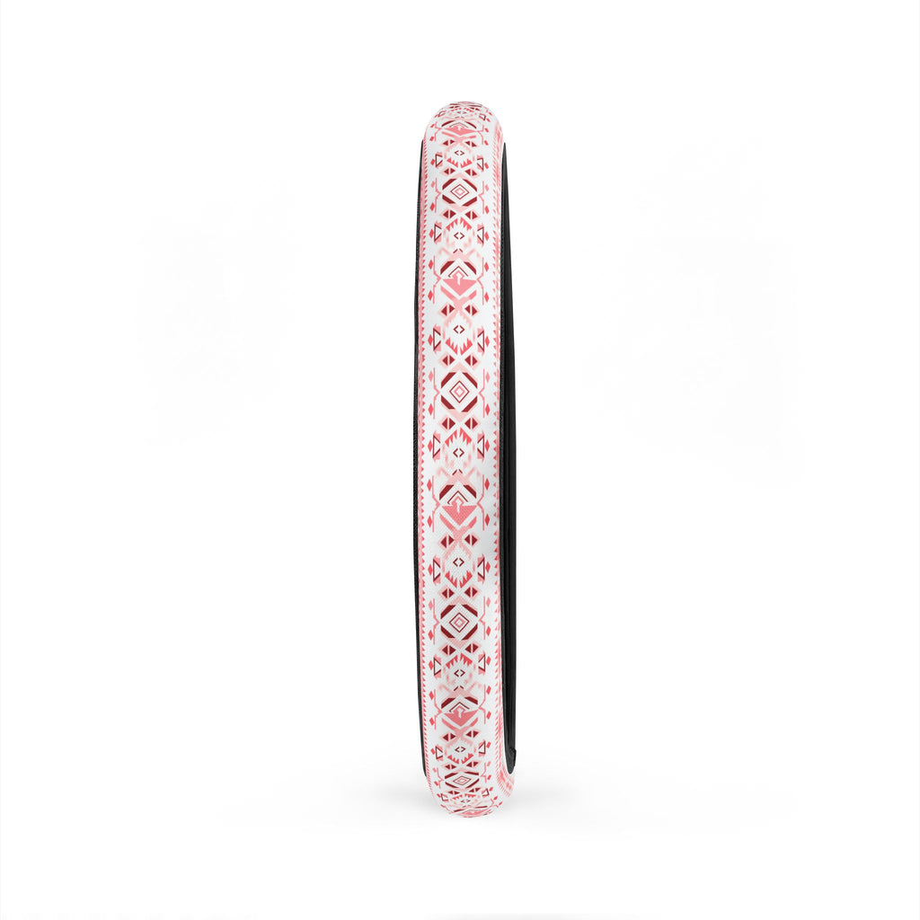 Light pastel aztec print steering wheel cover, product view 5