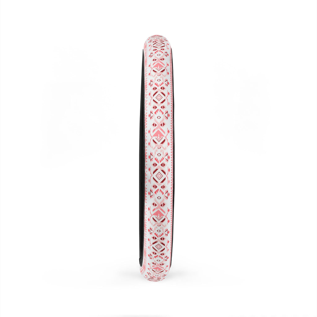 Light pastel aztec print steering wheel cover, product view 6