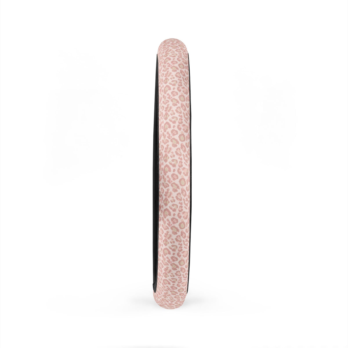 Light pink leopard print steering wheel cover, product view 6