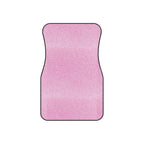 Light pink rainbow glitter car mats, set of four, front and rear mats