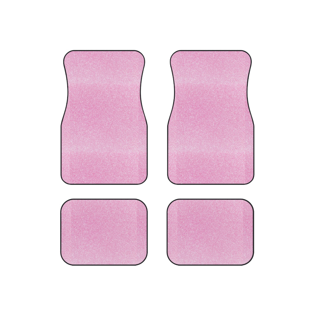 Light pink rainbow glitter car mats, product view 6