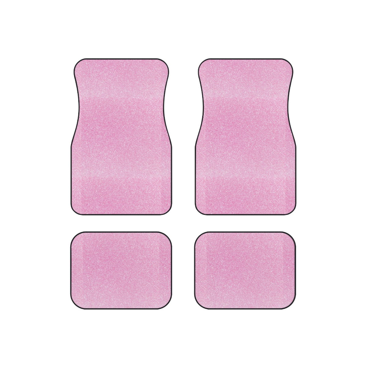 Light pink rainbow glitter car mats, product view 6