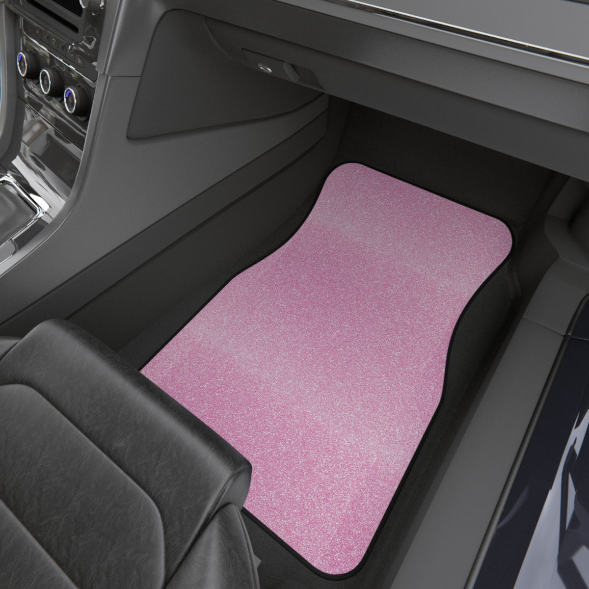 Light pink rainbow glitter car mats, product view 9