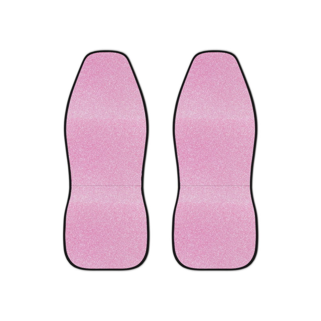 Light pink rainbow glitter car seat covers, set of two front seat covers