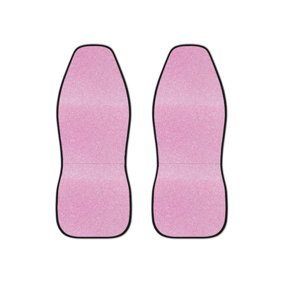 Light pink rainbow glitter car seat covers, set of two front seat covers