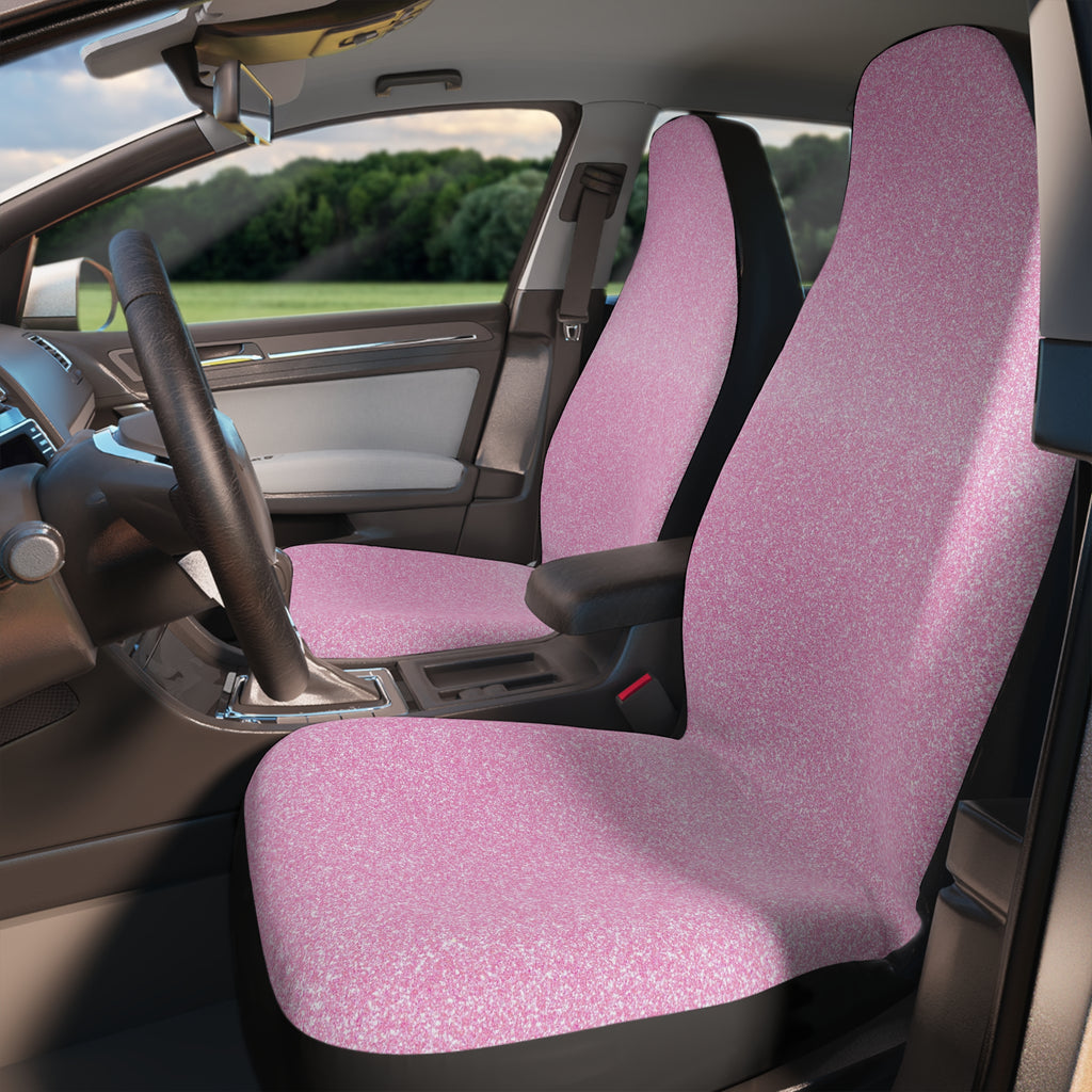 Light pink rainbow glitter car seat covers, product view 3