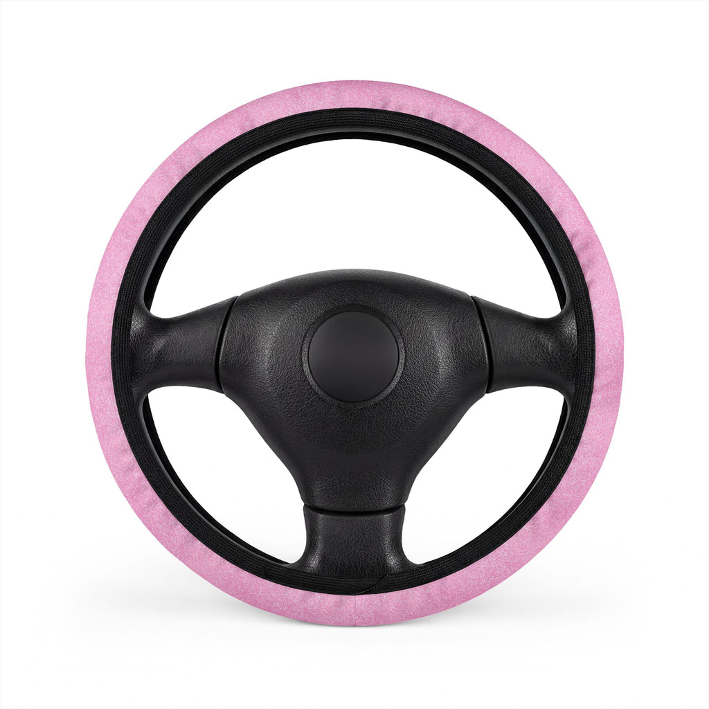 Light pink rainbow glitter steering wheel cover, on a steering wheel