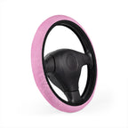 Light pink rainbow glitter steering wheel cover, product view 3
