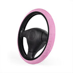 Light pink rainbow glitter steering wheel cover, product view 4