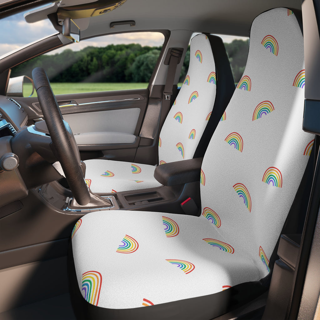Mini rainbow pride car seat covers, product view 2