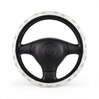 Mini rainbow pride steering wheel cover, on a steering wheel