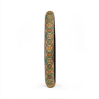 Olive folk floral steering wheel cover, product view 5