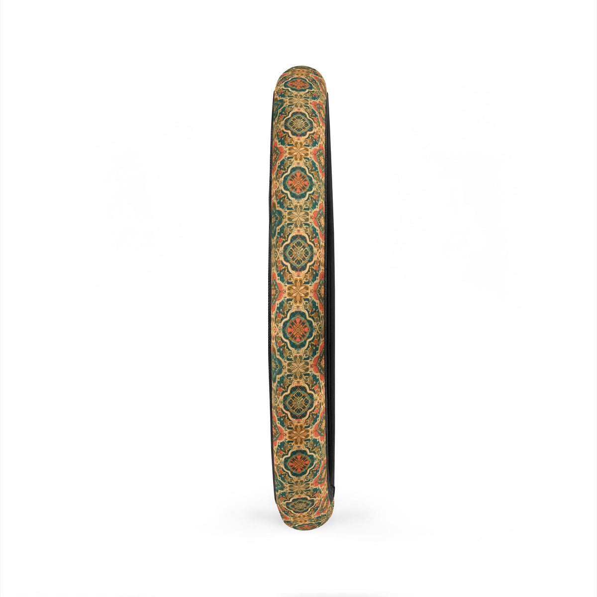 Olive folk floral steering wheel cover, product view 5