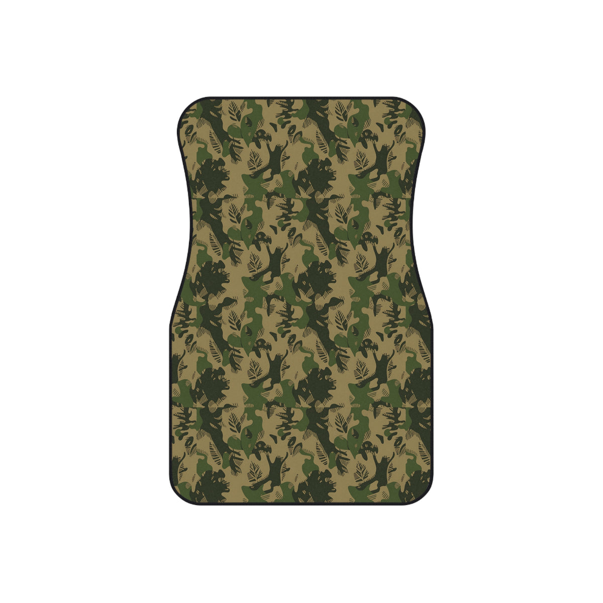Olive green camo car mats, set of four, front and rear mats