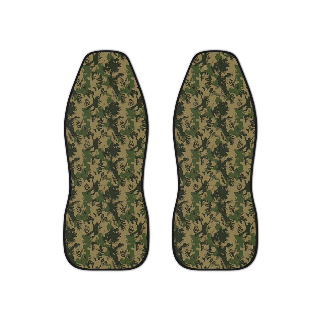 Olive green camo car seat covers, set of two front seat covers