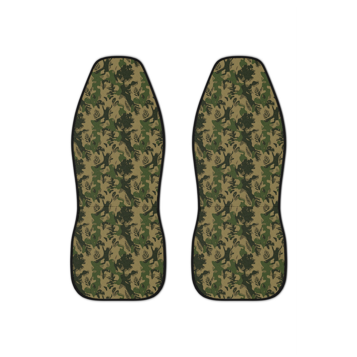 Olive green camo car seat covers, set of two front seat covers