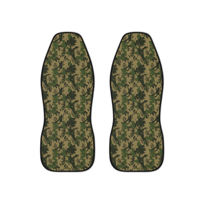 Olive green camo car seat covers, set of two front seat covers