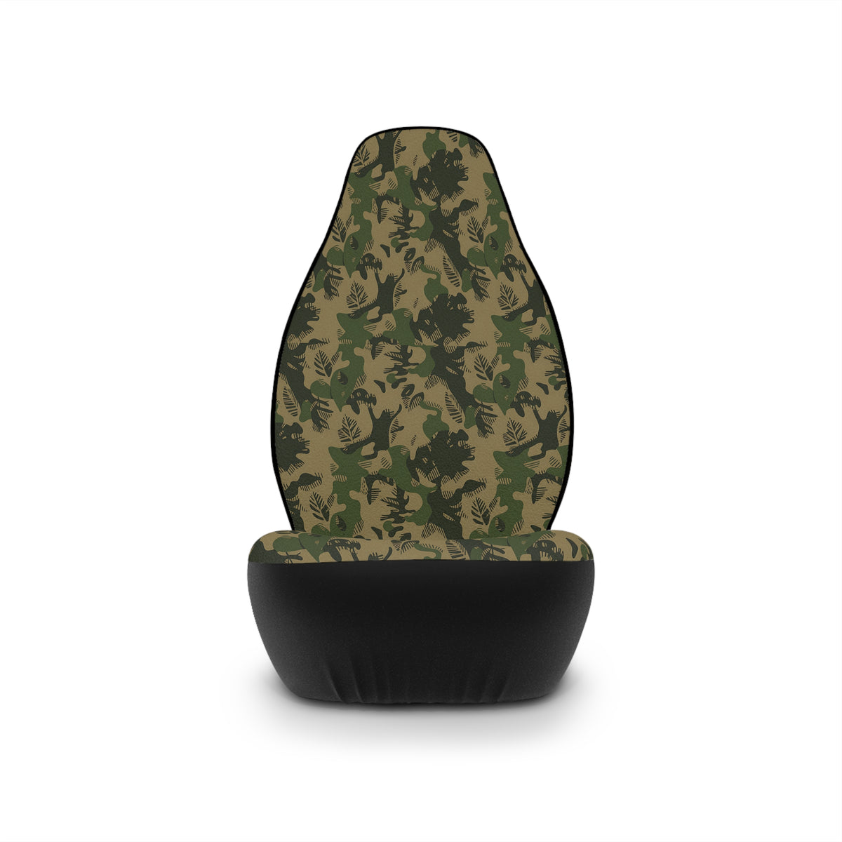 Olive green camo car seat covers, product view 4