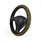 Olive green camo steering wheel cover, product view 3