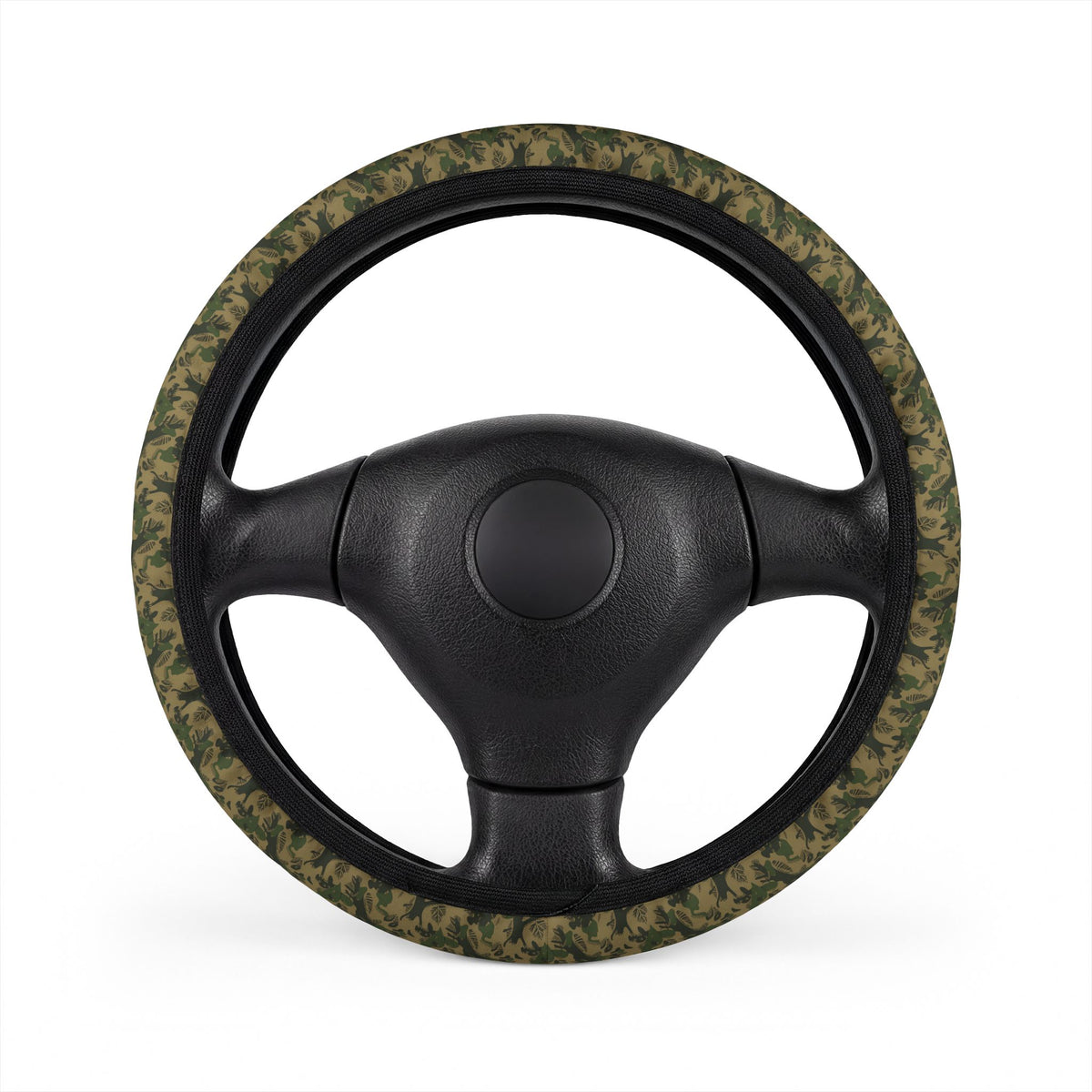 Olive green camo steering wheel cover, product view 6