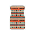 Orange aztec stripe car mats, set of four, front and rear mats