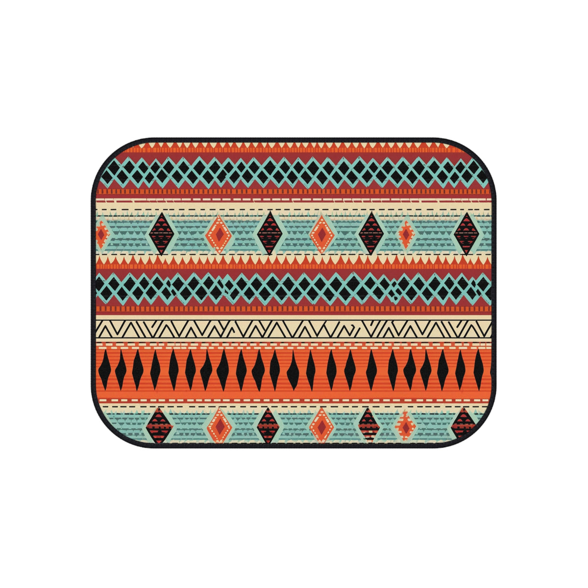 Orange aztec stripe car mats, product view 4