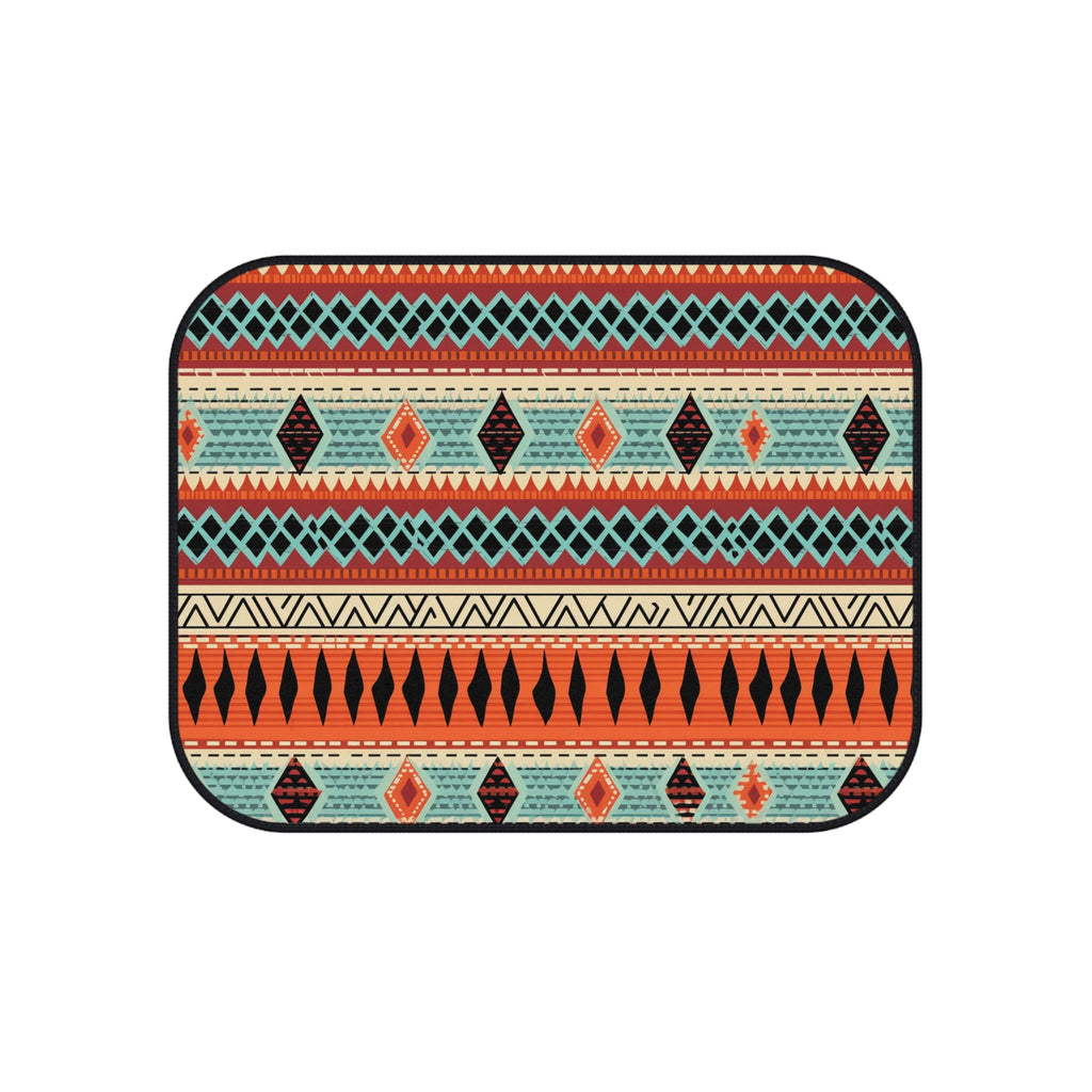 Orange aztec stripe car mats, product view 5