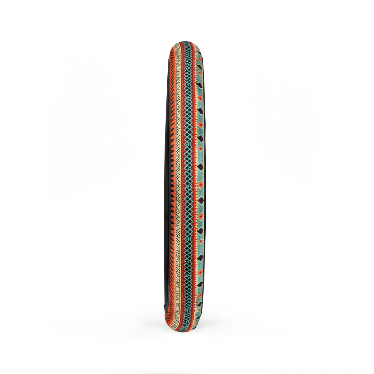 Orange aztec stripe steering wheel cover, product view 6