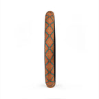 Orange floral steering wheel cover, product view 4