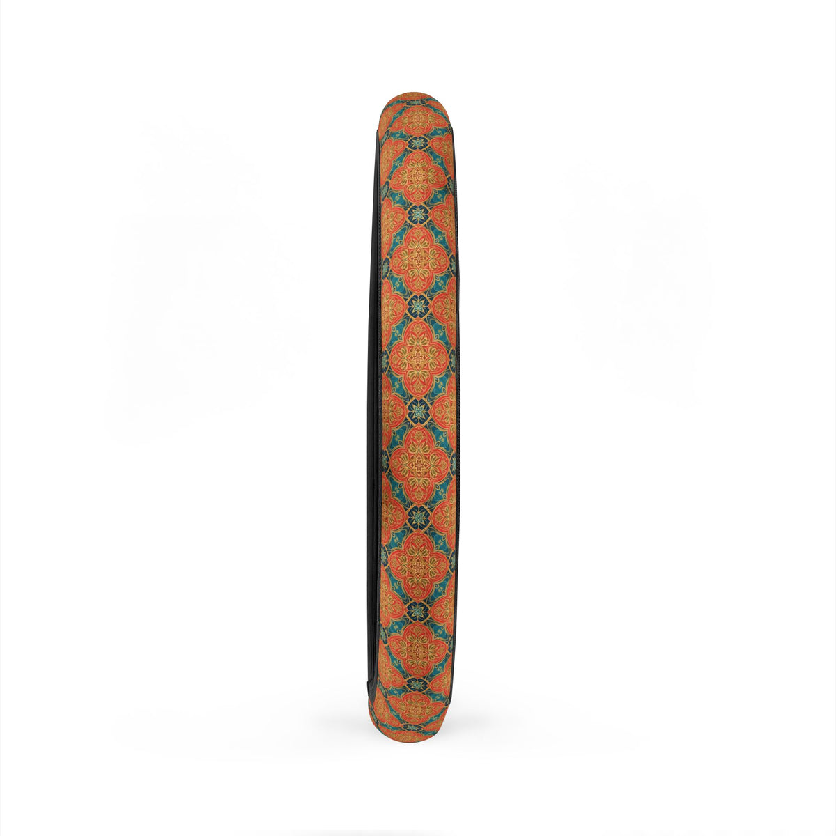 Orange floral steering wheel cover, product view 5