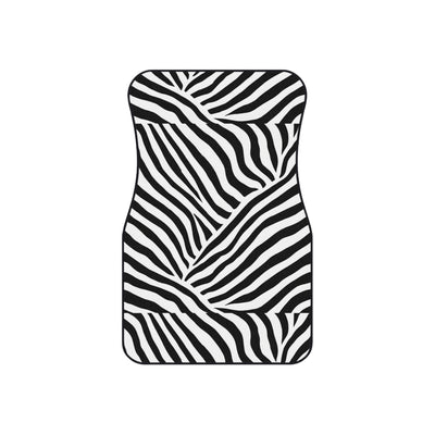 Patchwork zebra print car mats, set of four, front and rear mats
