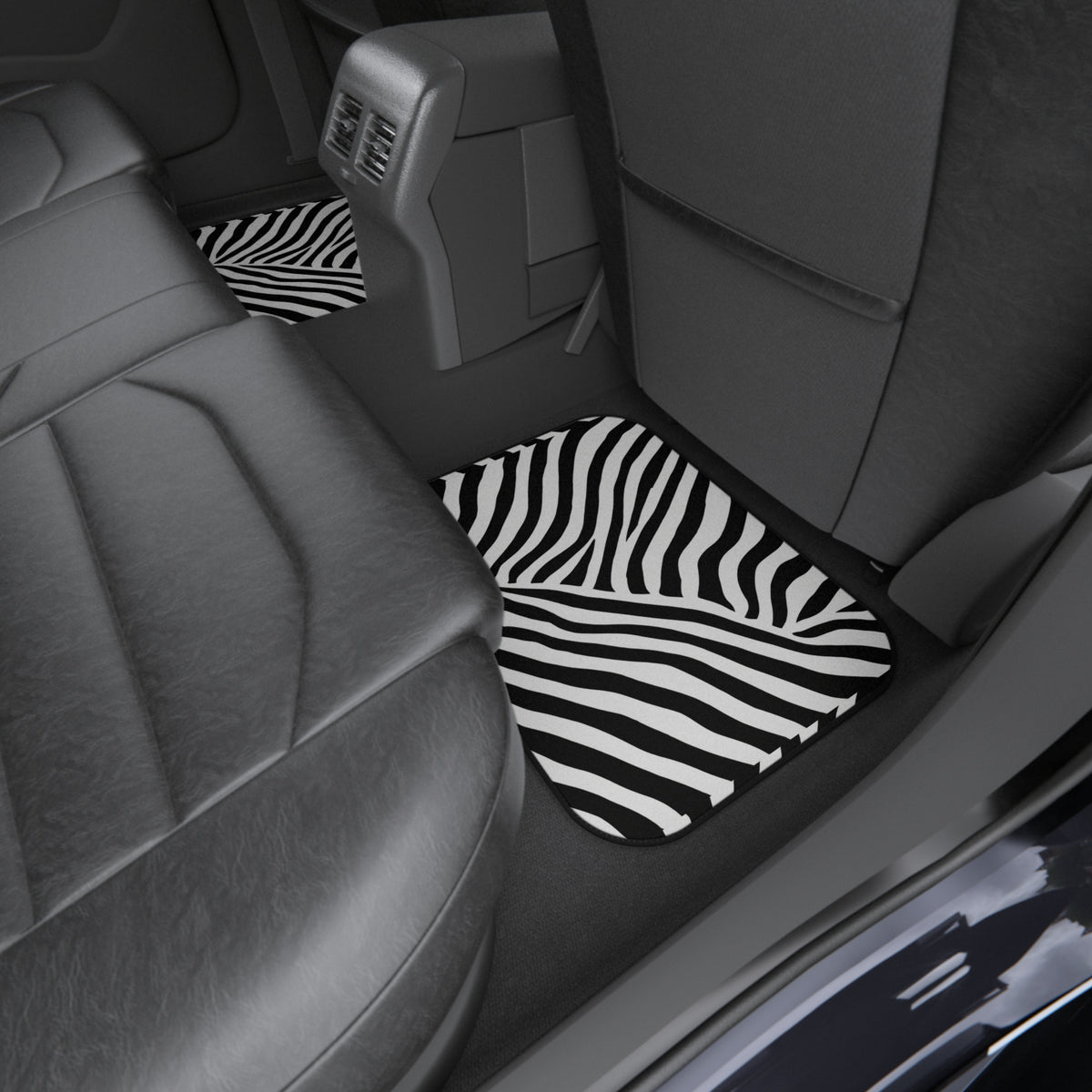 Patchwork zebra print car mats, product view 11