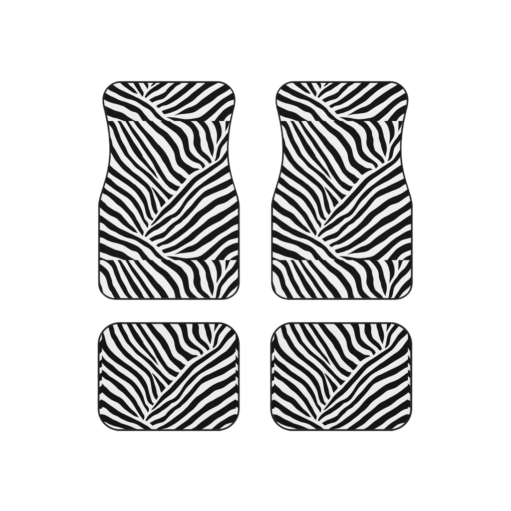 Patchwork zebra print car mats, product view 6