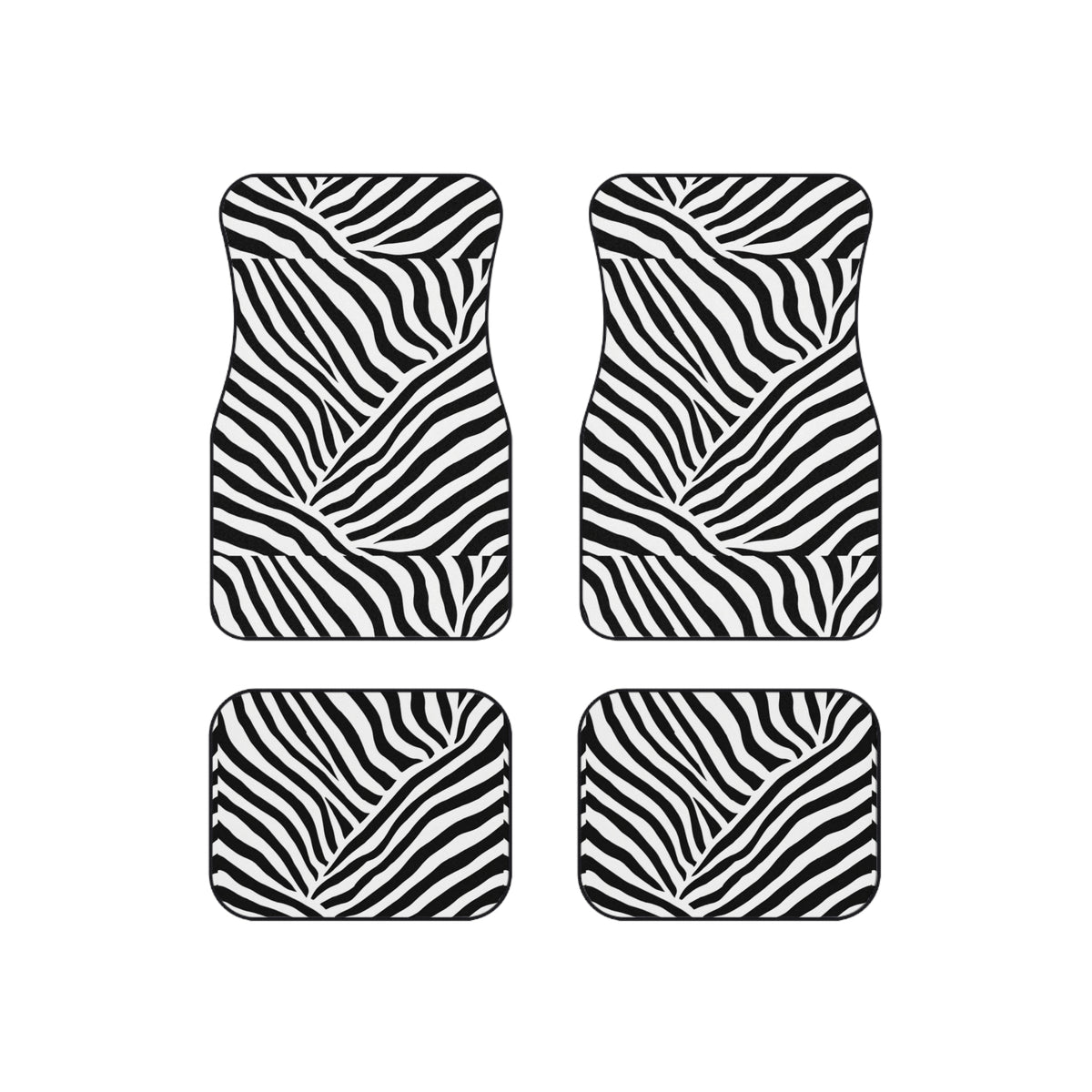 Patchwork zebra print car mats, product view 6