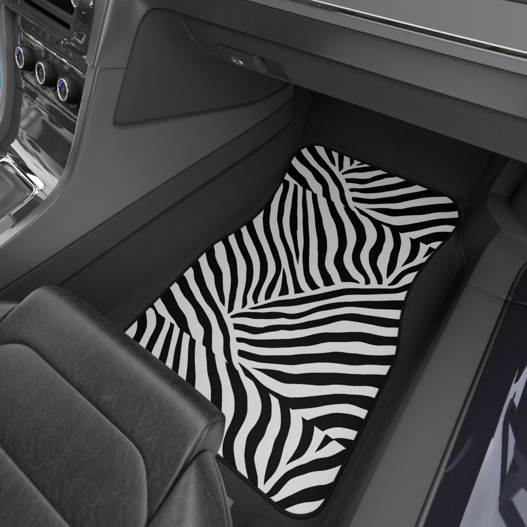 Patchwork zebra print car mats, product view 9