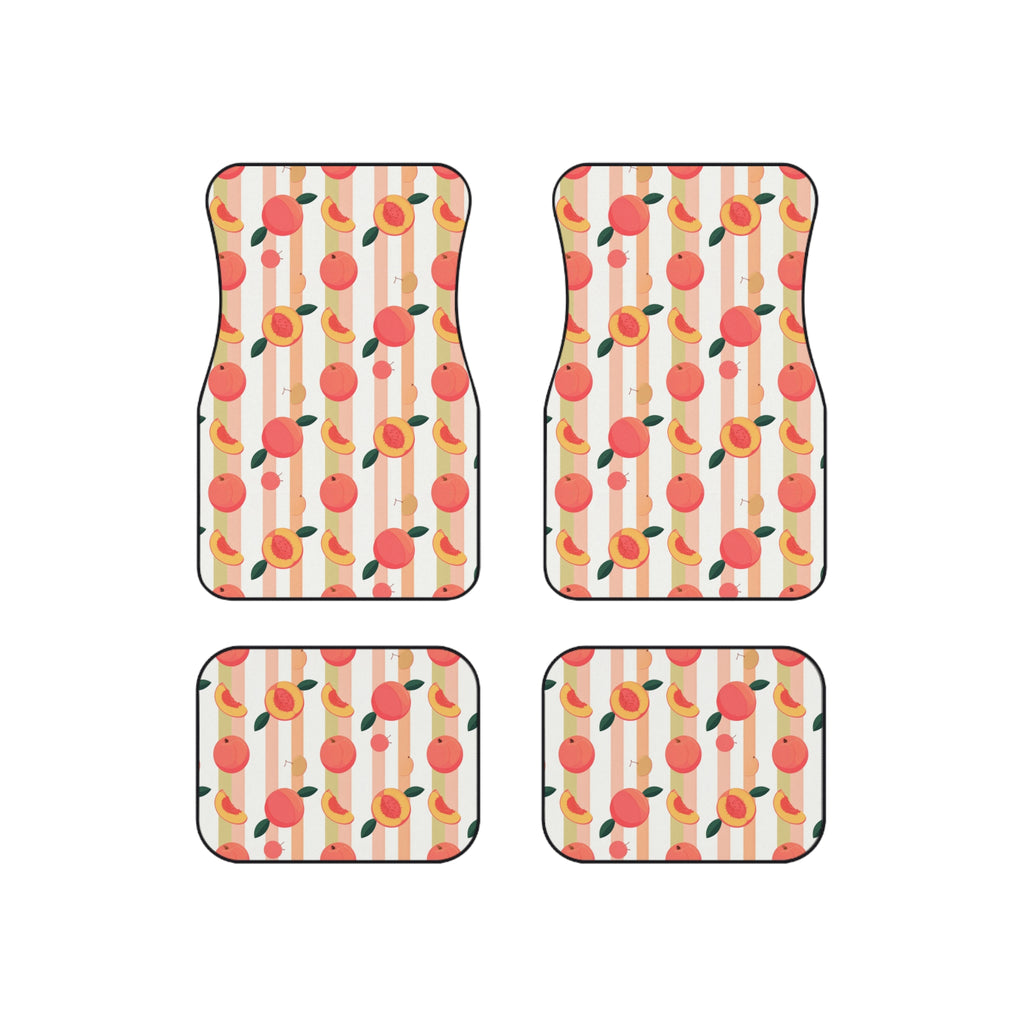 Peach fruit print car mats, product view 6