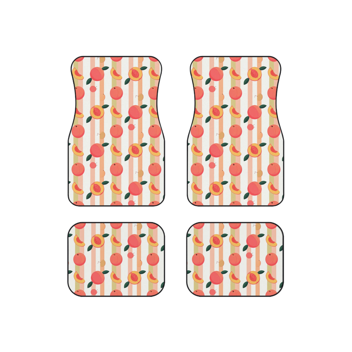 Peach fruit print car mats, product view 6