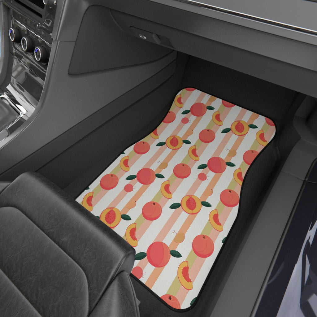 Peach fruit print car mats, product view 9