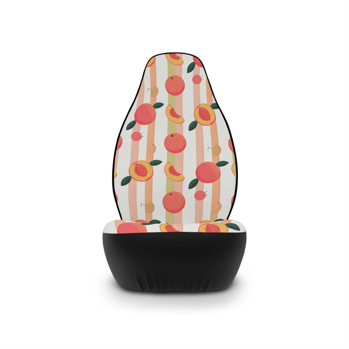 Peach fruit print car seat covers, product view 4