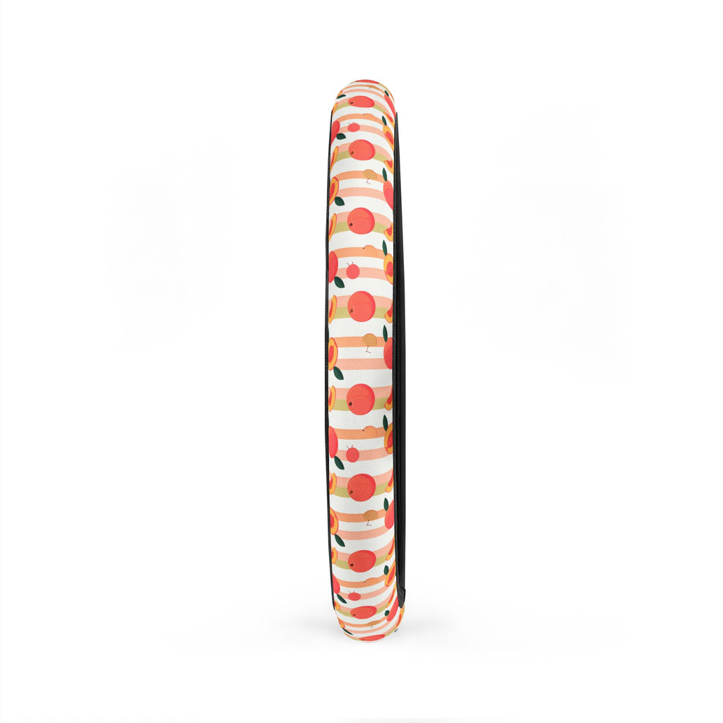 Peach fruit print steering wheel cover, product view 5