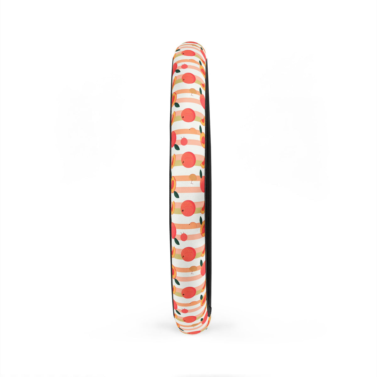 Peach fruit print steering wheel cover, product view 5