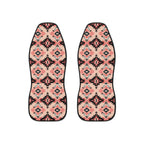 Pink aztec diamond car seat covers, set of two front seat covers