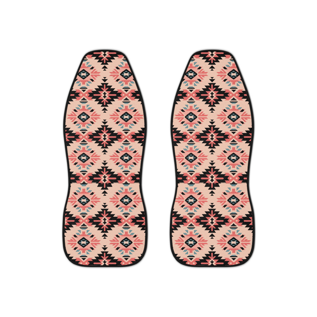Pink aztec diamond car seat covers, set of two front seat covers