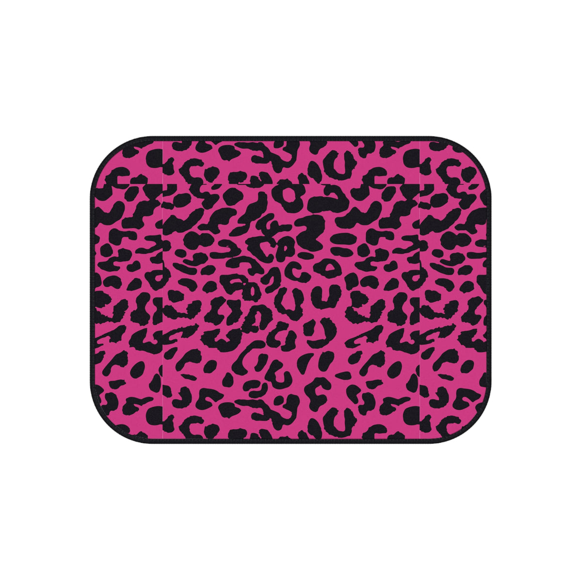 Pink black leopard print car mats, product view 4
