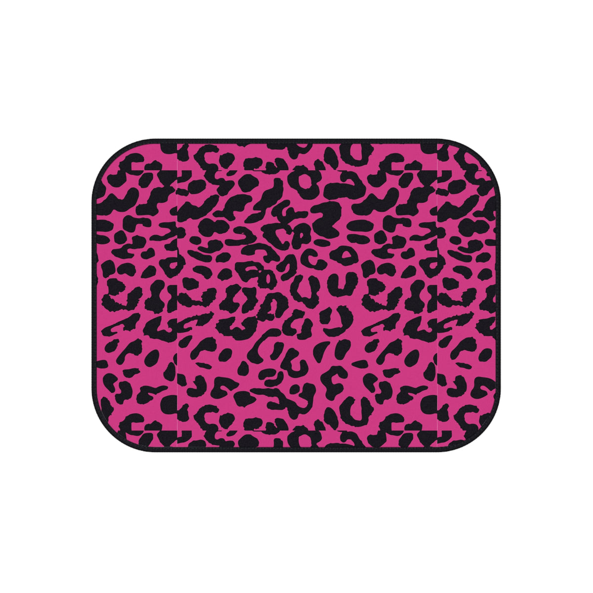 Pink black leopard print car mats, product view 5