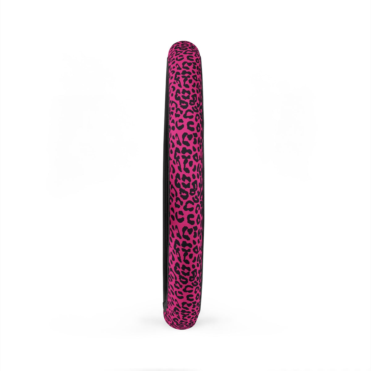 Pink black leopard print steering wheel cover, product view 6