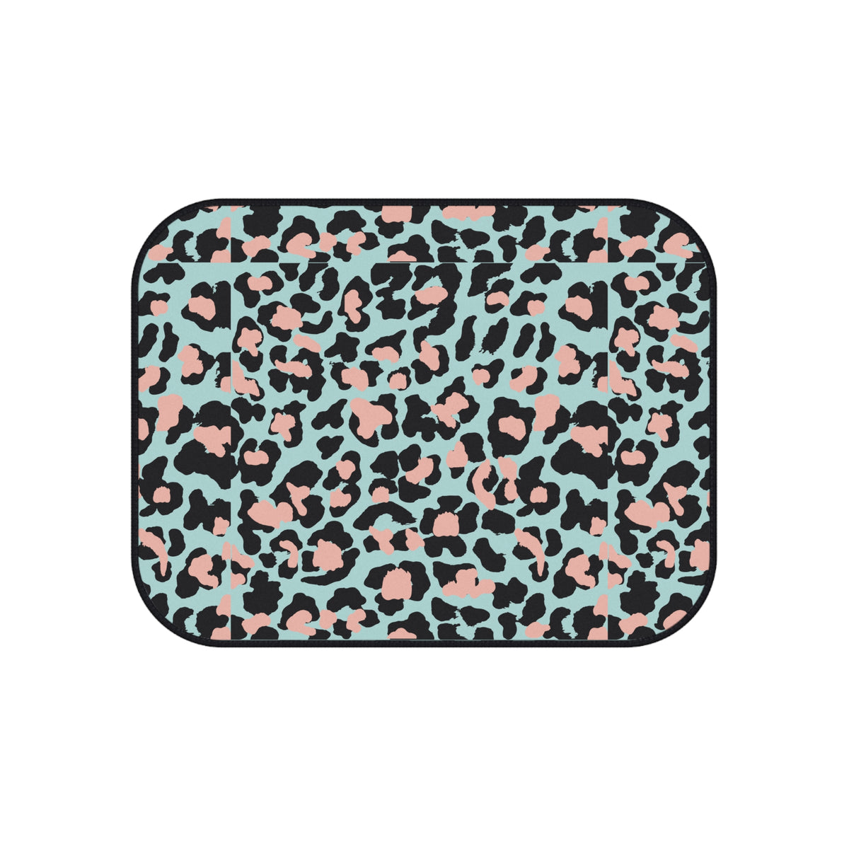 Pink blue leopard print car mats, product view 4